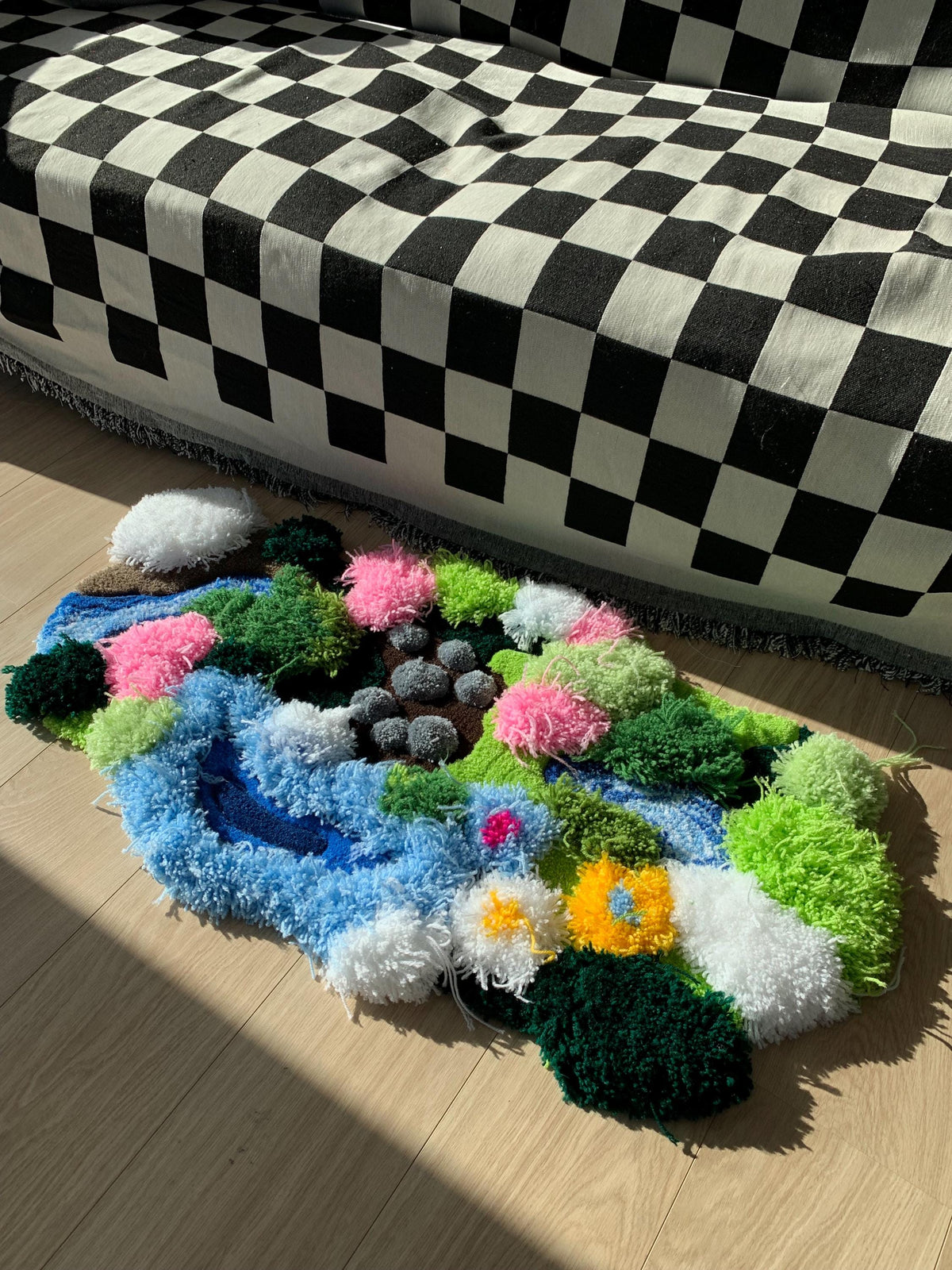 Tapete Personalizado Grama Musgo & Rio 3D