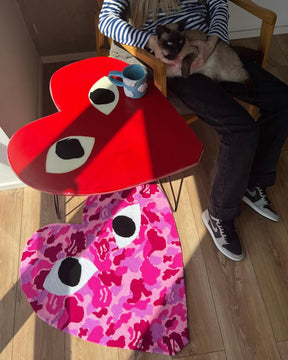 Tapete Personalizado Coração Camuflado Pink