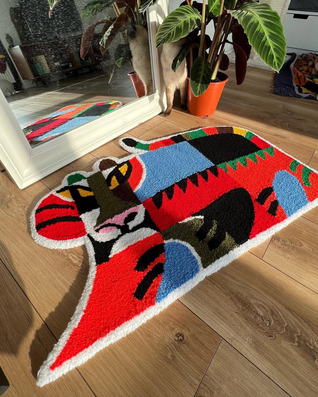 Tapete Personalizado Gato Abstrato