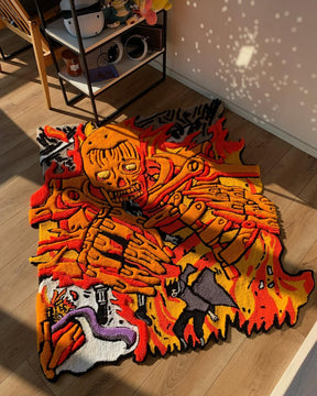 Tapete Personalizado Esqueleto Em Chama