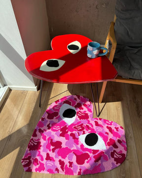 Tapete Personalizado Coração Camuflado Pink