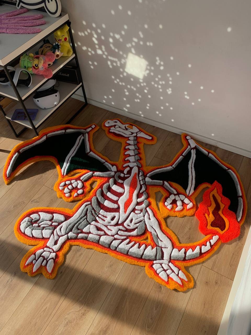 Tapete Personalizado Pokémon Skeleton Charizard 3D