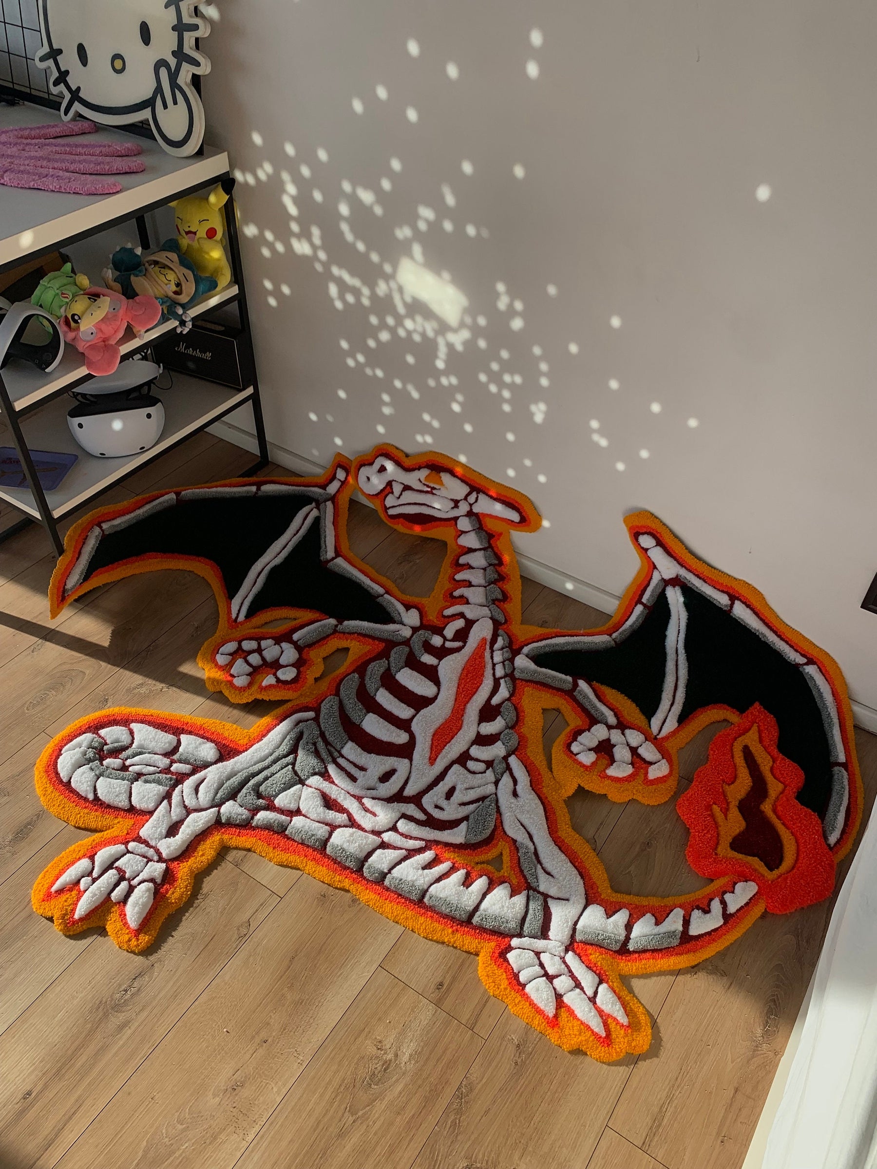 Tapete Personalizado Pokémon Skeleton Charizard 3D