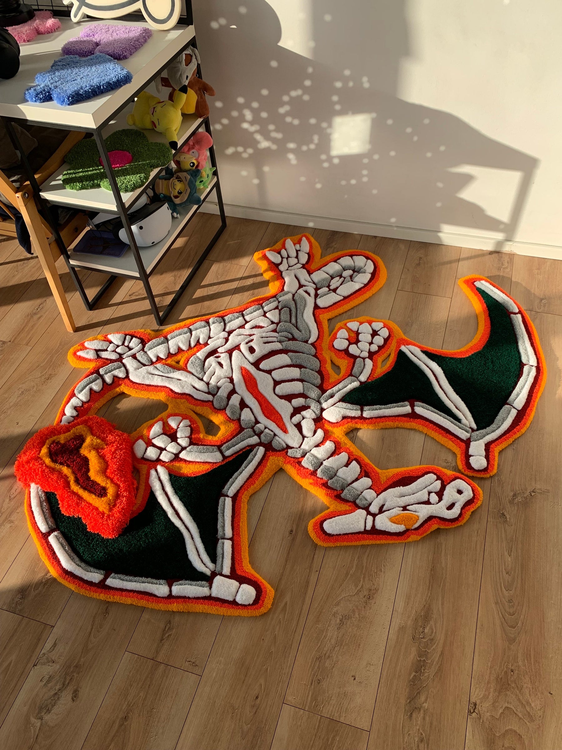 Tapete Personalizado Pokémon Skeleton Charizard 3D