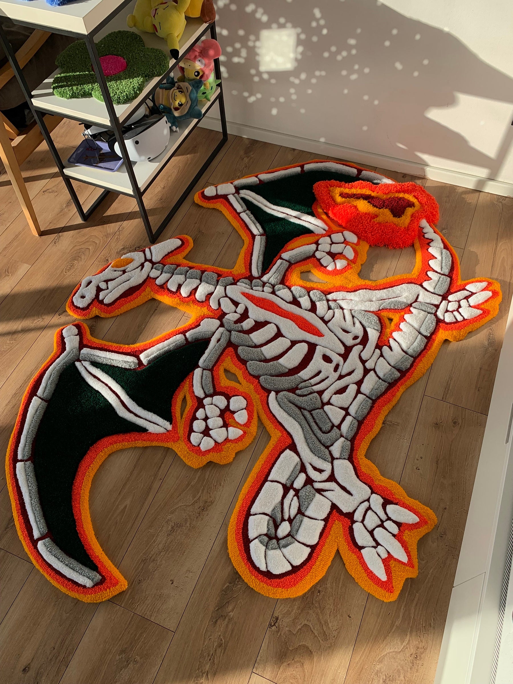 Tapete Personalizado Pokémon Skeleton Charizard 3D