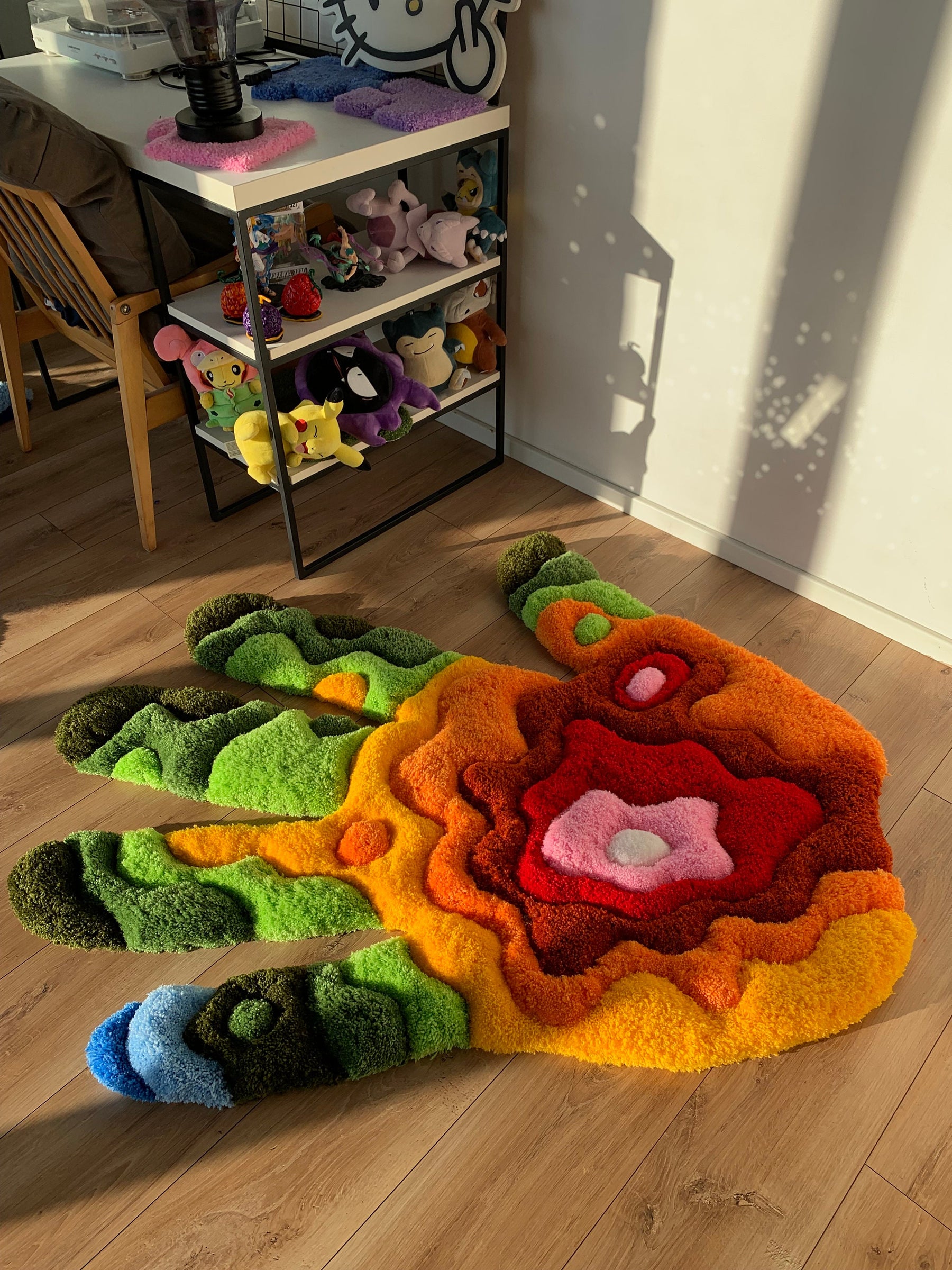 Tapete Personalizado Térmico Mãos Arco-Íris 3D