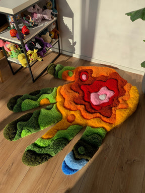 Tapete Personalizado Térmico Mãos Arco-Íris 3D