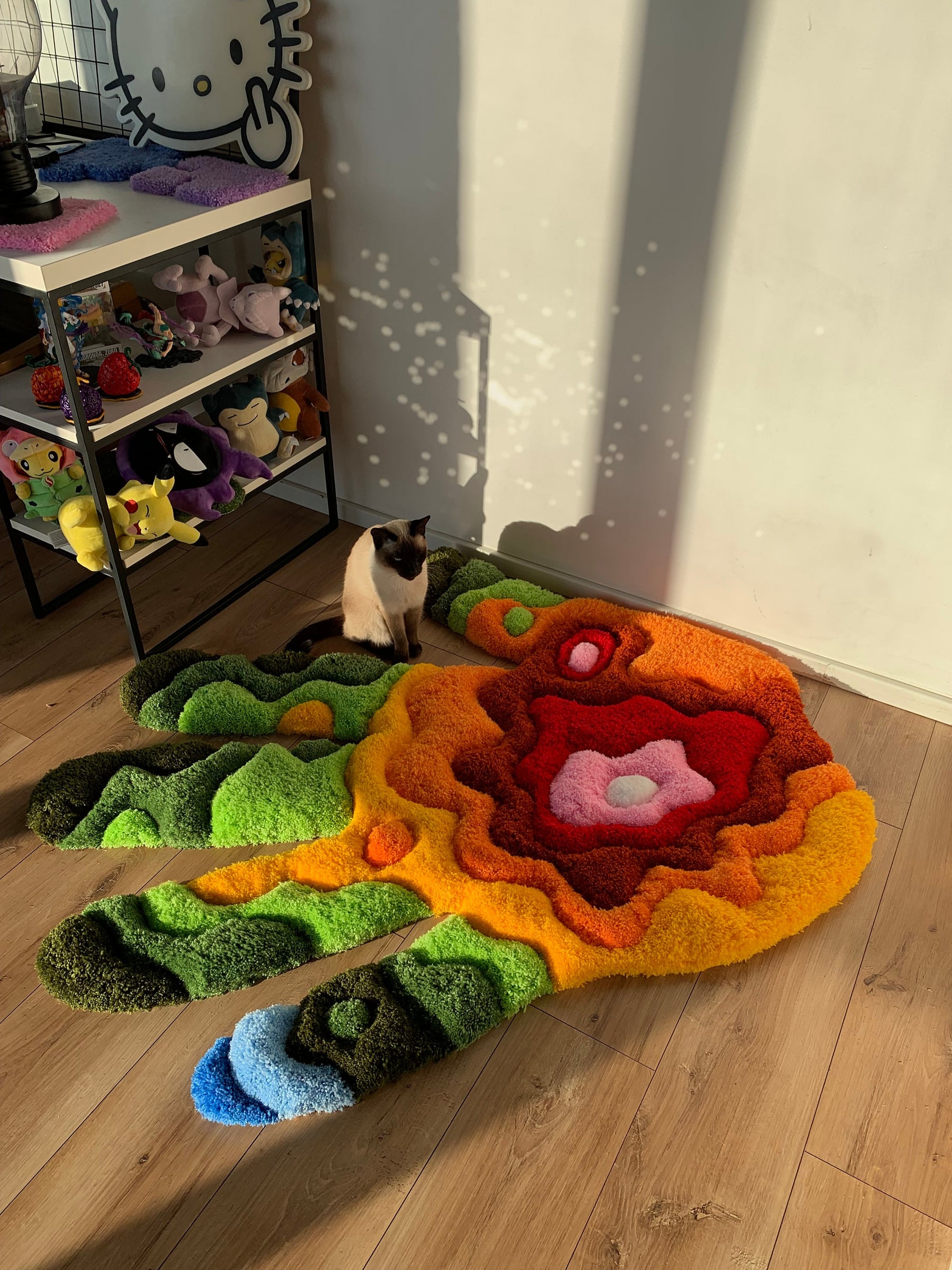 Tapete Personalizado Térmico Mãos Arco-Íris 3D