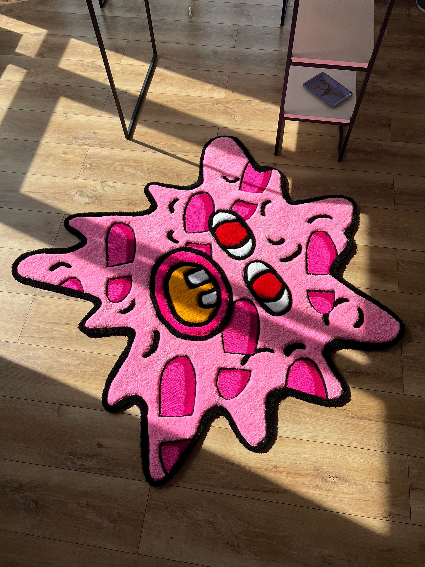 Tapete Personalizado Pink Psicodelic Star 3D