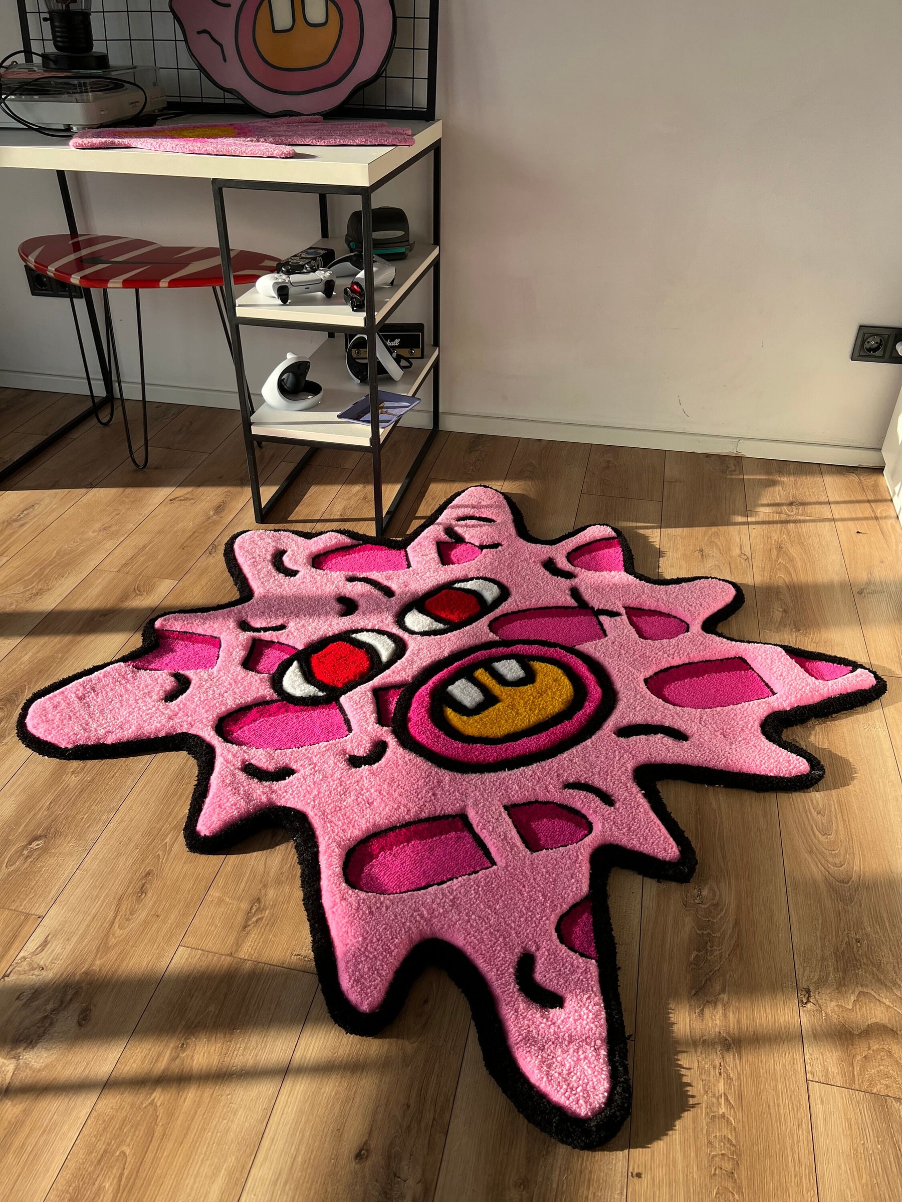 Tapete Personalizado Pink Psicodelic Star 3D