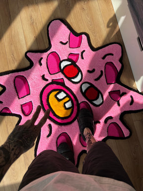 Tapete Personalizado Pink Psicodelic Star 3D