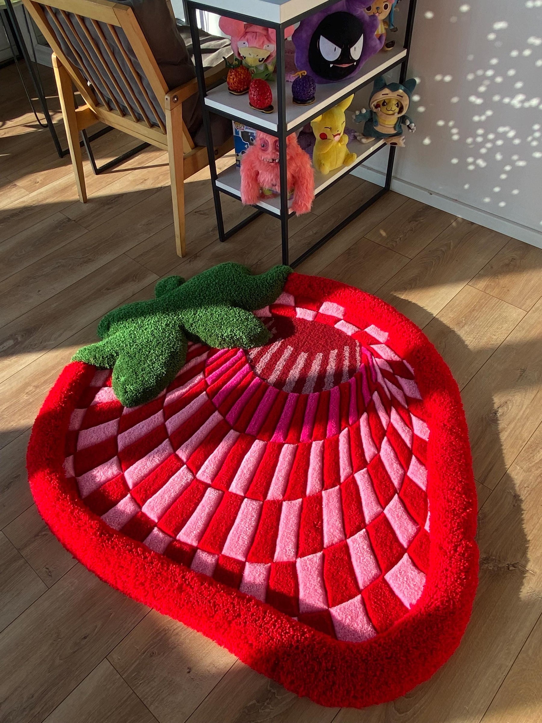 Tapete Personalizado Morango Abstrato 3D