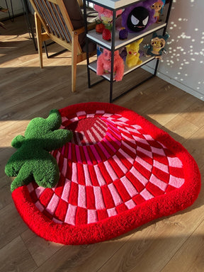 Tapete Personalizado Morango Abstrato 3D