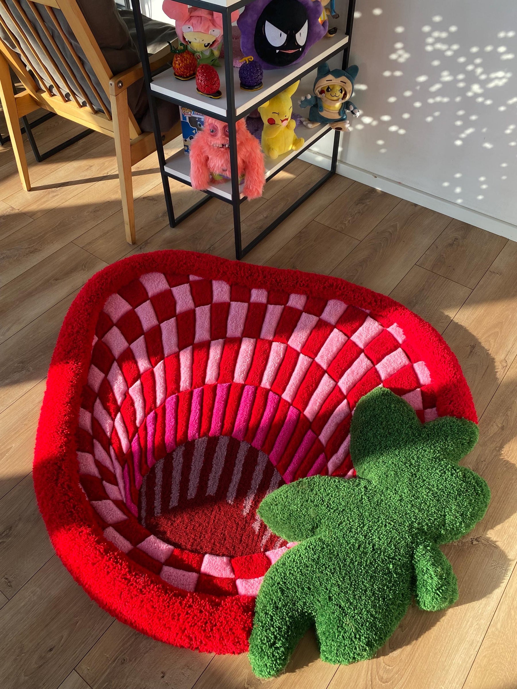 Tapete Personalizado Morango Abstrato 3D