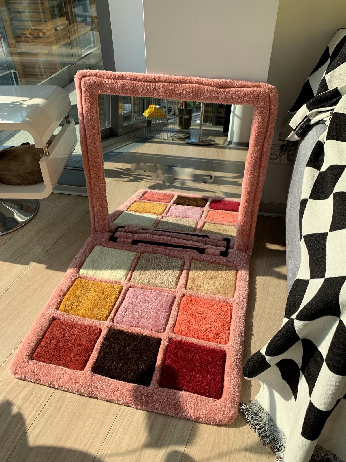 Tapete Personalizado Paleta de Maquiagem e Espelho 3D