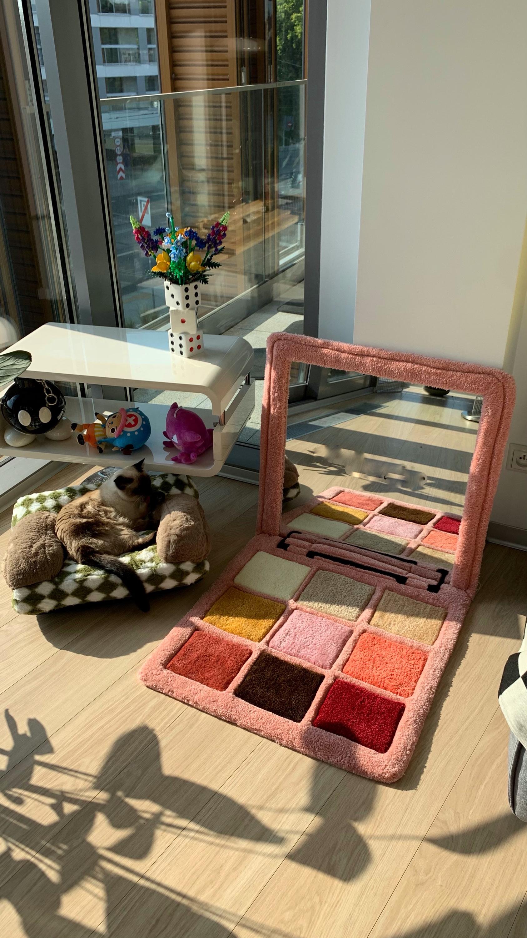 Tapete Personalizado Paleta de Maquiagem e Espelho 3D