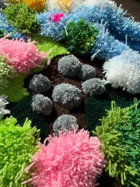 Tapete Personalizado Grama Musgo & Rio 3D