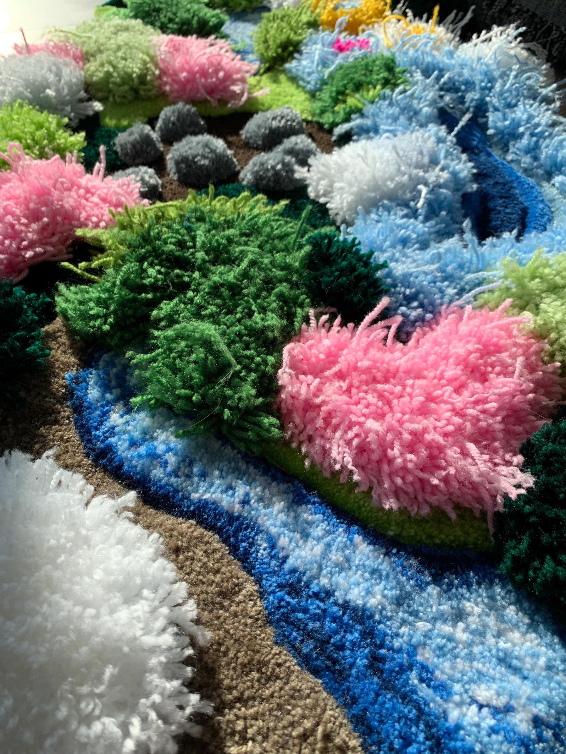 Tapete Personalizado Grama Musgo & Rio 3D